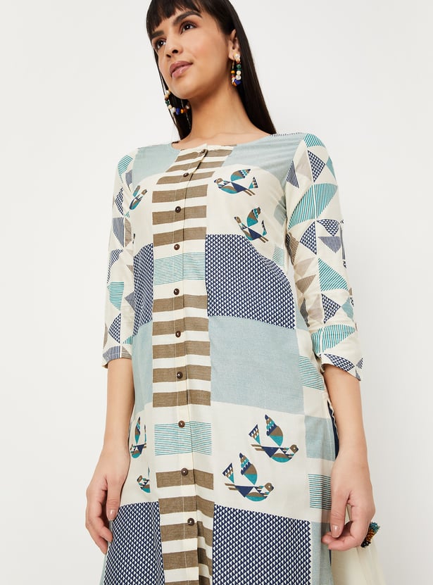 Women Checked A-line Kurta